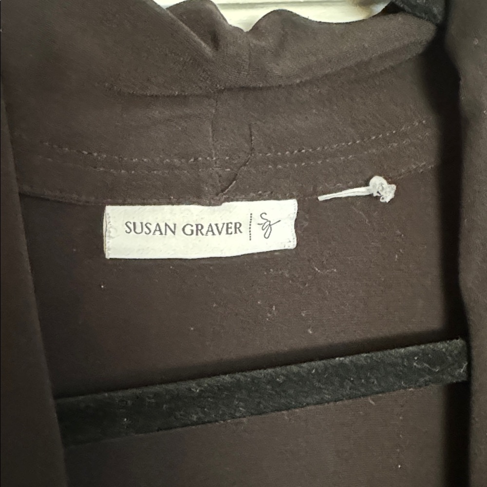 Susan Graver Black Open-front Cardigan size 3X - Picture 2 of 6